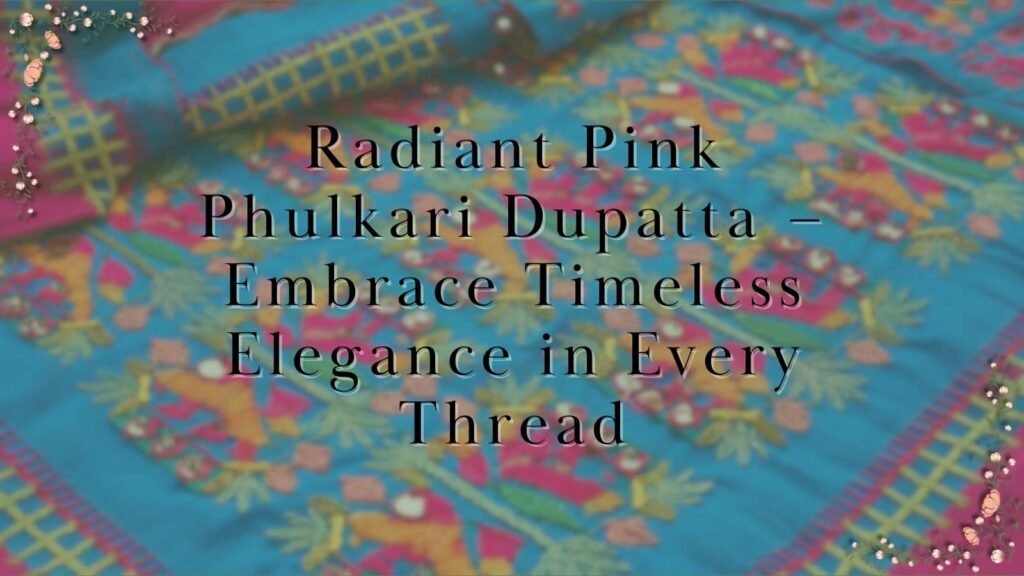 Pink Phulkari Dupatta