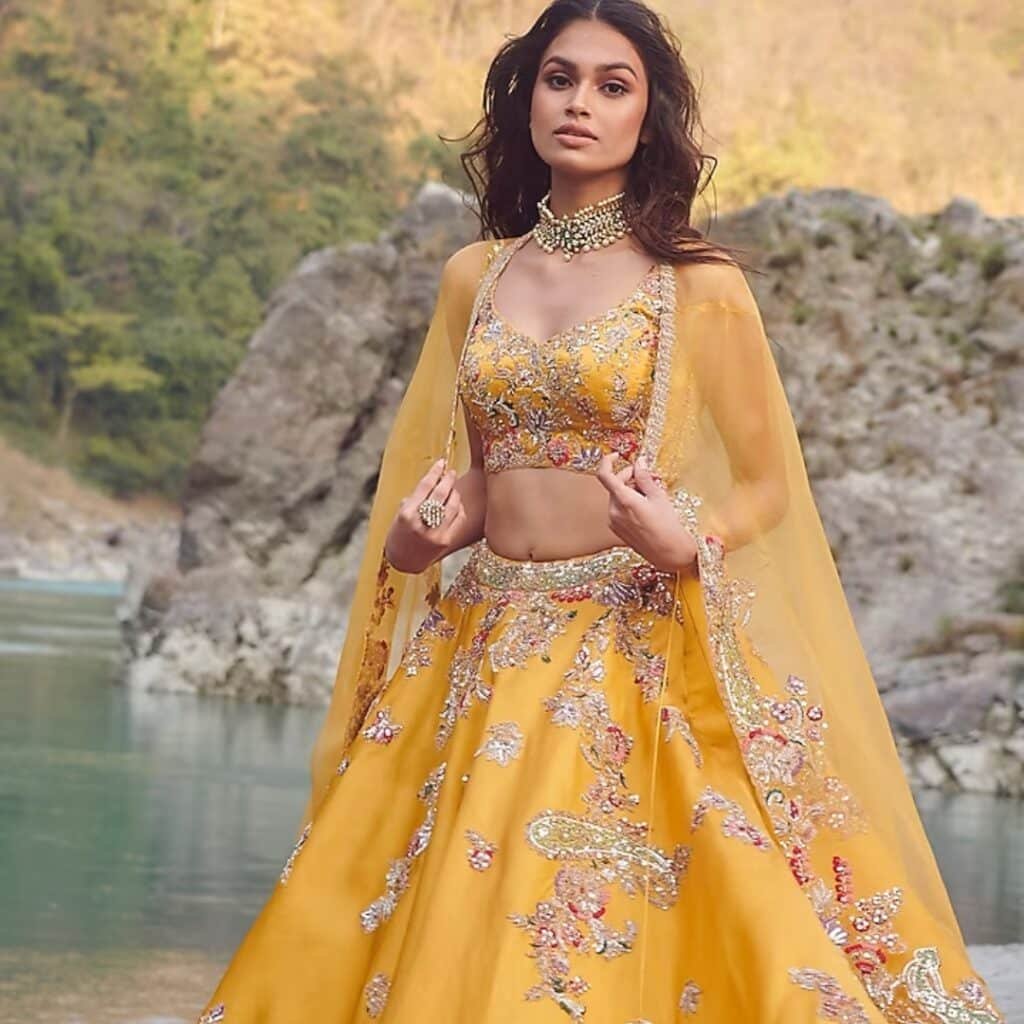cape lehenga