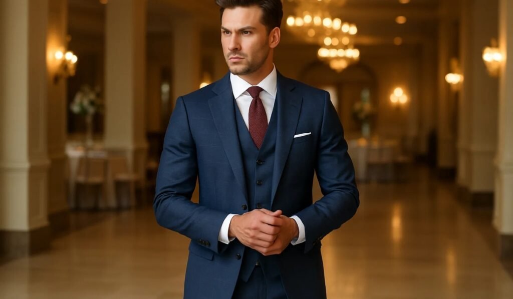 Wedding outfits for men dapper 3-piece suit