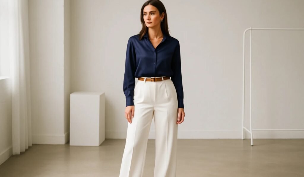 white pant combination