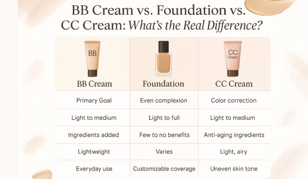 BB Cream vs. Foundation vs. CC Cream: What's the Real Difference?