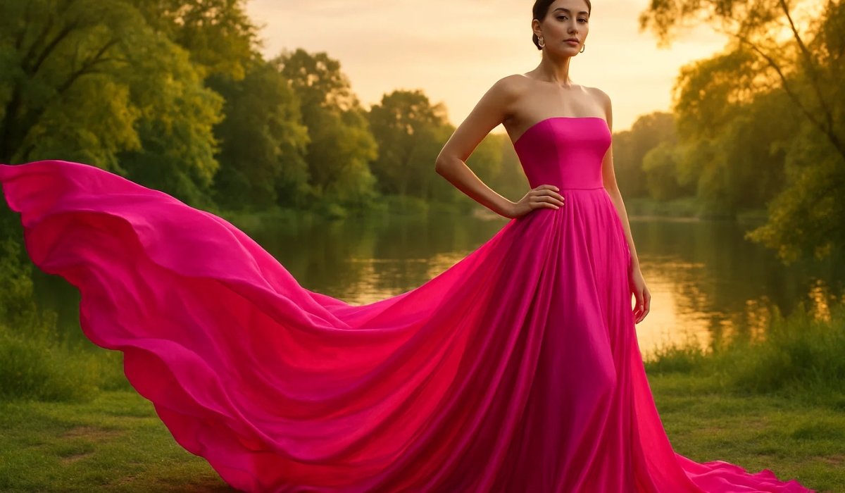 hot pink color dress